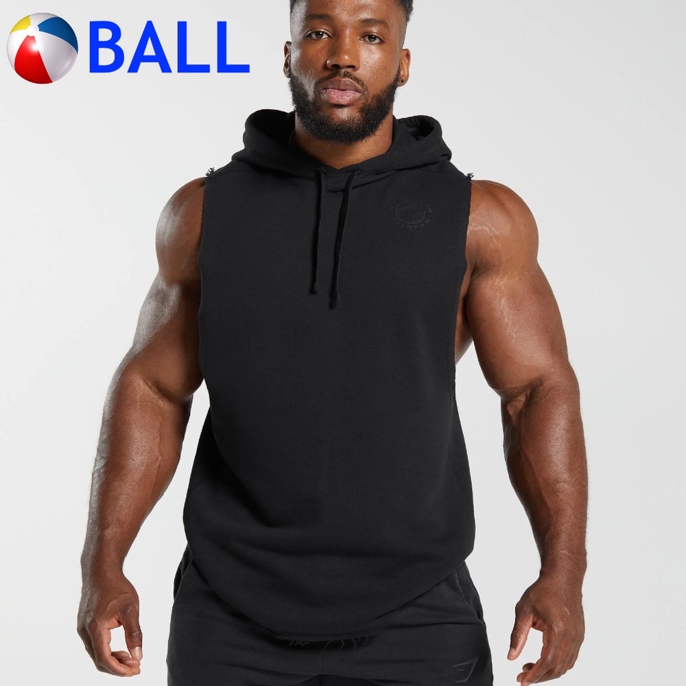 Ball Sleeveless Hoodie 16" armpit to armpit seams unstretched Gently worn